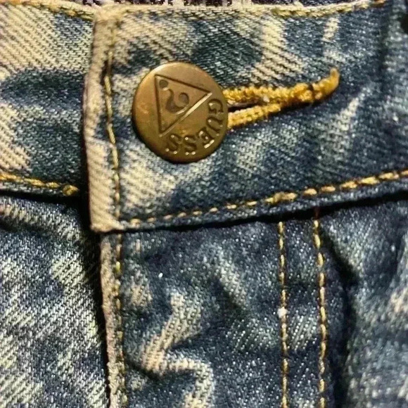 Vintage Guess Jeans By Georges Marciano Stonewashed Denim High Rise Size 27/28. - Picture 14 of 16